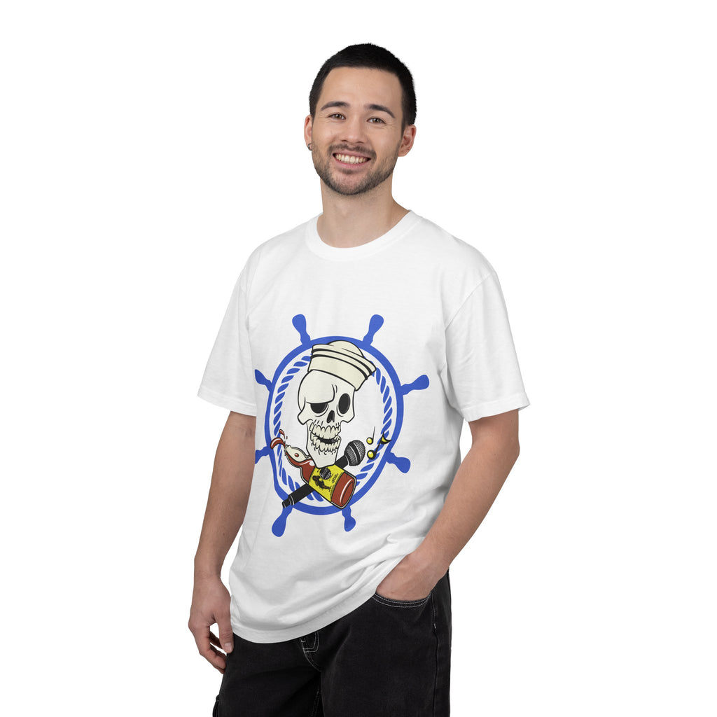 Drunken Sailor T-Shirt — Nautical Skull Design ("Drunken Sailor Karaoke" / Muskegon, MI)
