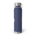 22oz Copper Vacuum Bottle — Nautical Skull & Wheel Insulated Water Bottle
