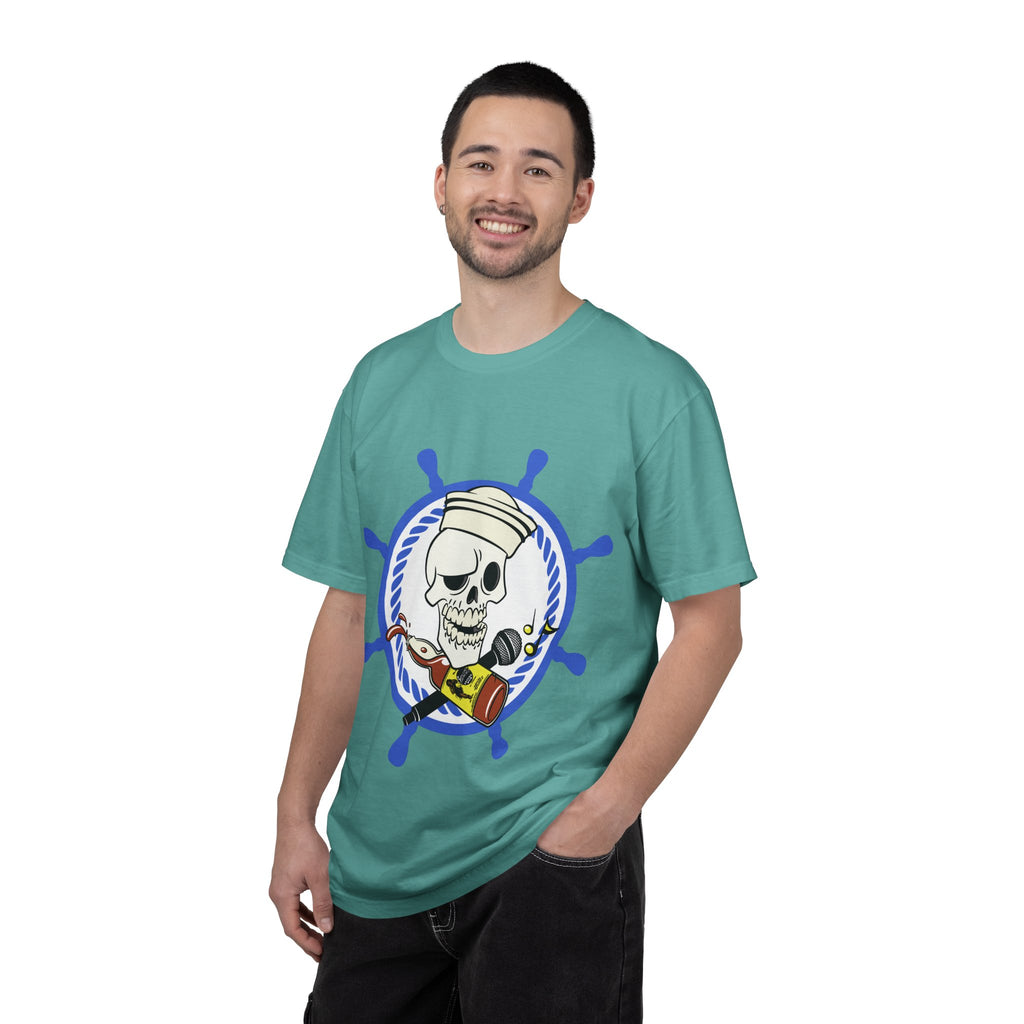 Drunken Sailor T-Shirt — Nautical Skull Design ("Drunken Sailor Karaoke" / Muskegon, MI)