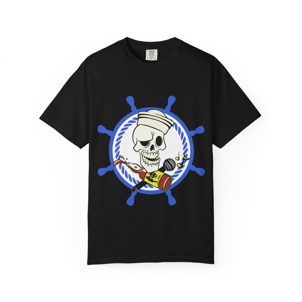 Drunken Sailor T-Shirt — Nautical Skull Design ("Drunken Sailor Karaoke" / Muskegon, MI)